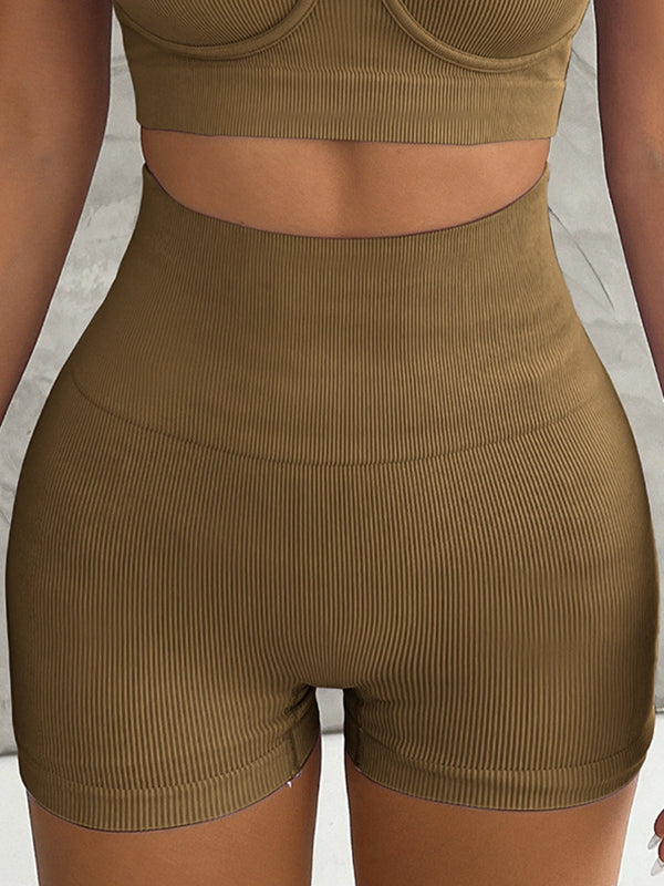 ZASUWA Female Ribbed Push-up Short Tracksuit