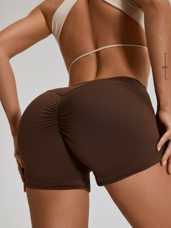 ZASUWA Female Scrunch Bum High-rise Cross Back Short Tracksuit