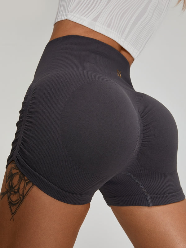 ZASUWA Female Ribbed Scrunch Bum Quick-drying Short Tracksuit