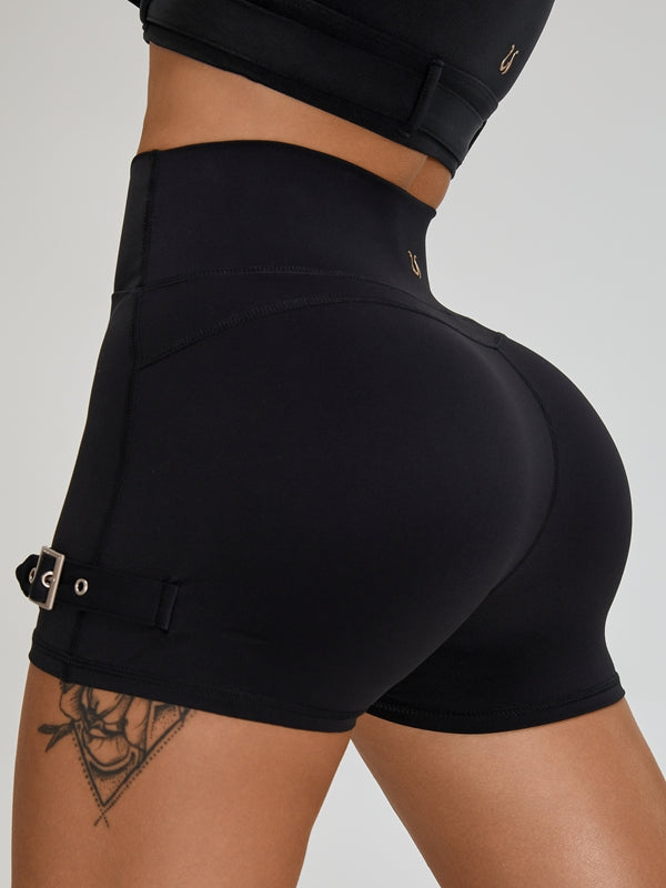 ZASUWA Female Button Backless V-shape Waist Cargo Style Short Tracksuit