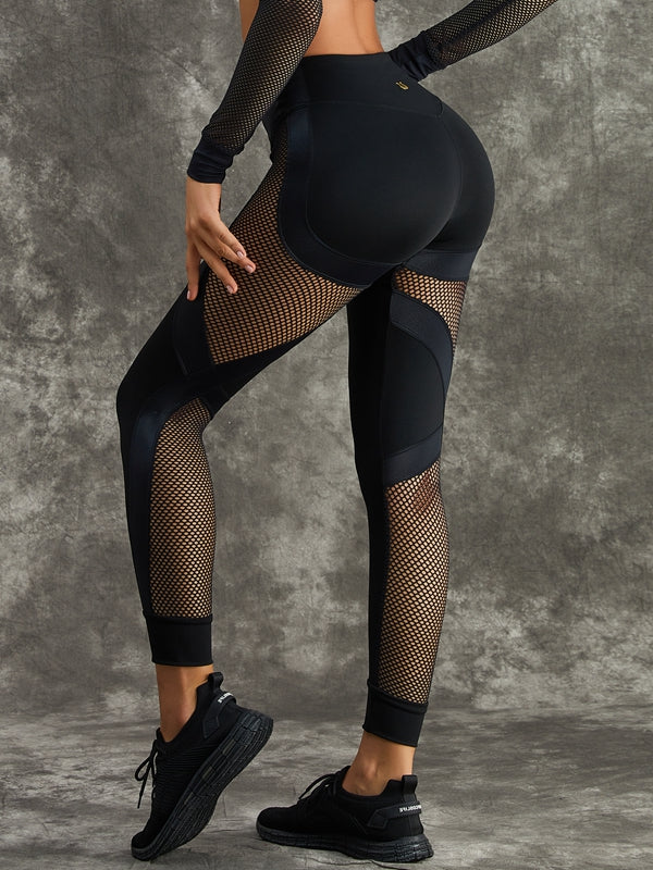 ❤ZASUWA Female Unique Wildest Leopard Net Style Tracksuit