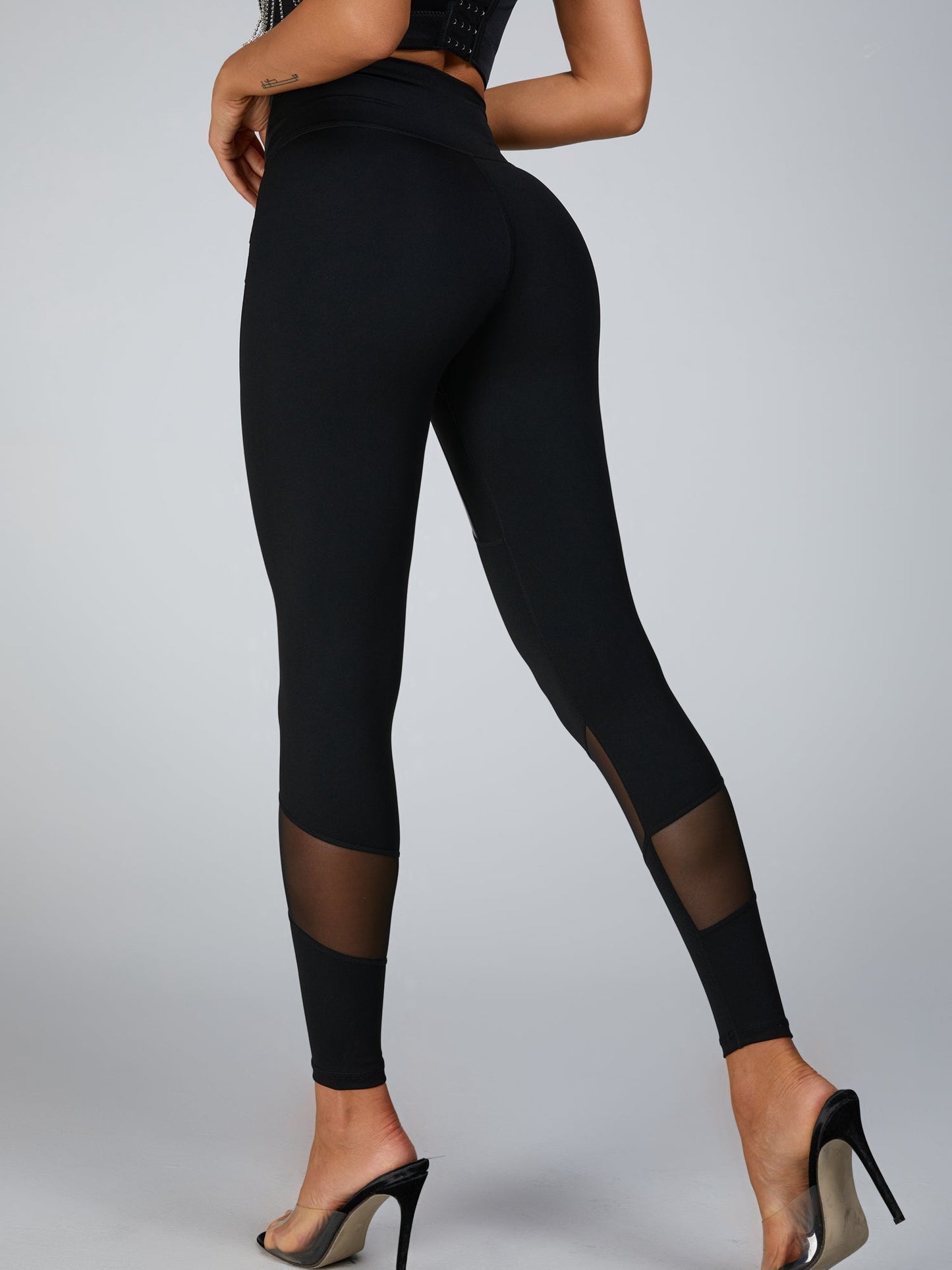 ZASUWA Female “Stitching Sexy” Cutout Mesh Beading Tassel Corset Tracksuit