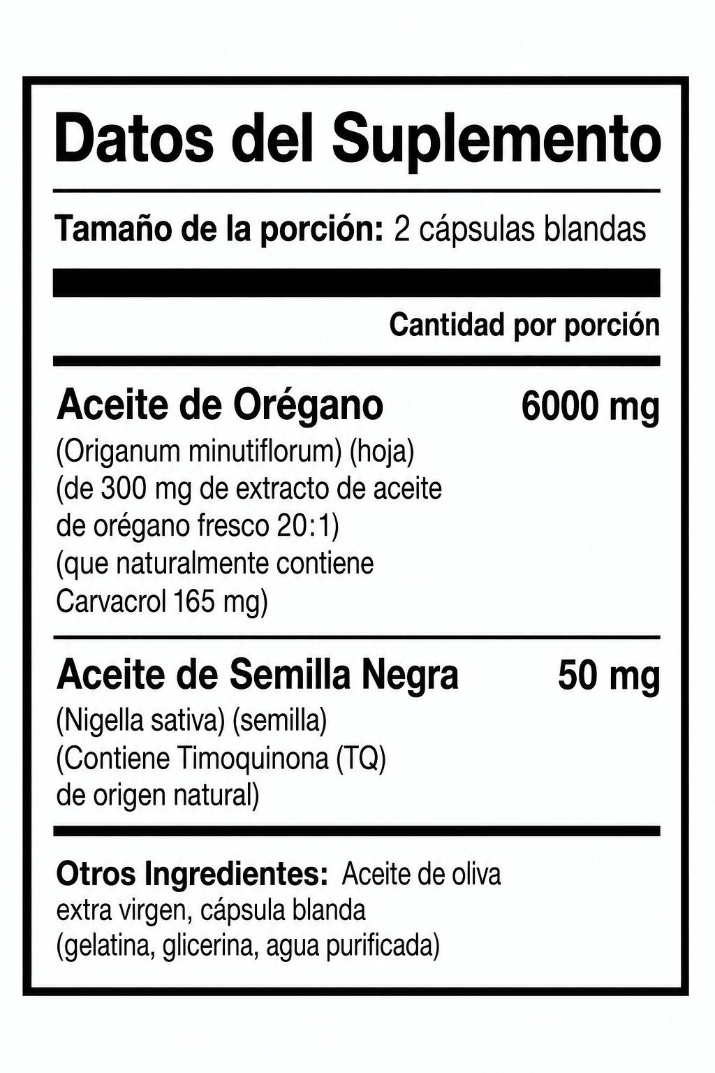 Aceite de orégano