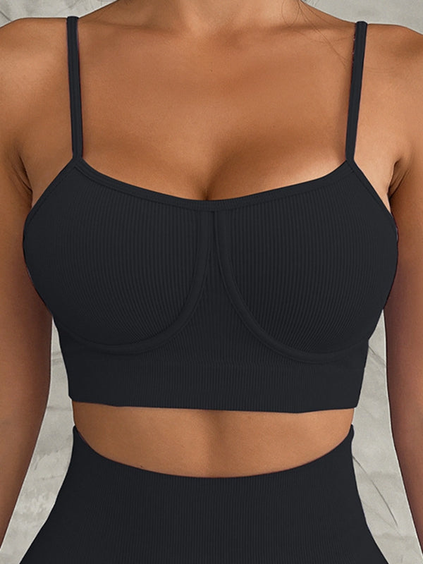 ZASUWA Female Ribbed Push-up Short Tracksuit