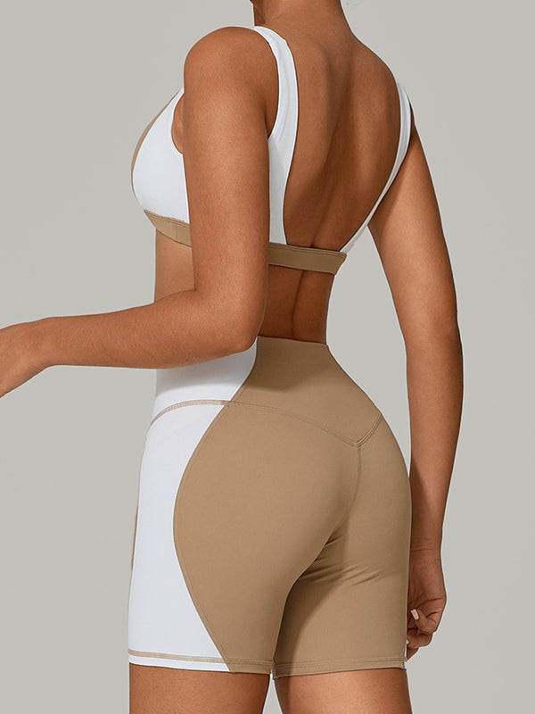 ZASUWA Female Contrast Color Short Tracksuit