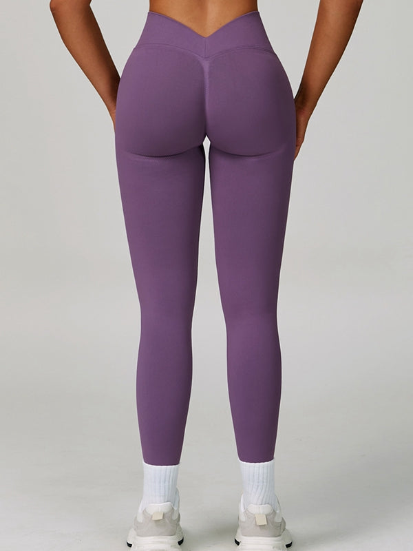 ZASUWA Female Deep V Back Seamless High-rise Tracksuit