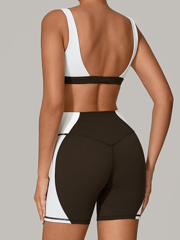 ZASUWA Female Contrast Color Short Tracksuit
