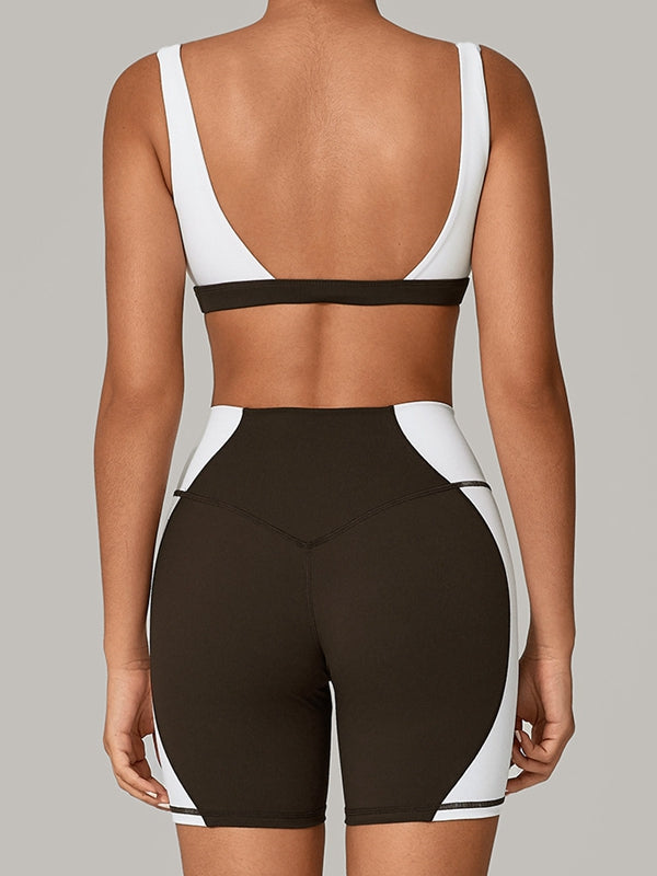 ZASUWA Female Contrast Color Short Tracksuit
