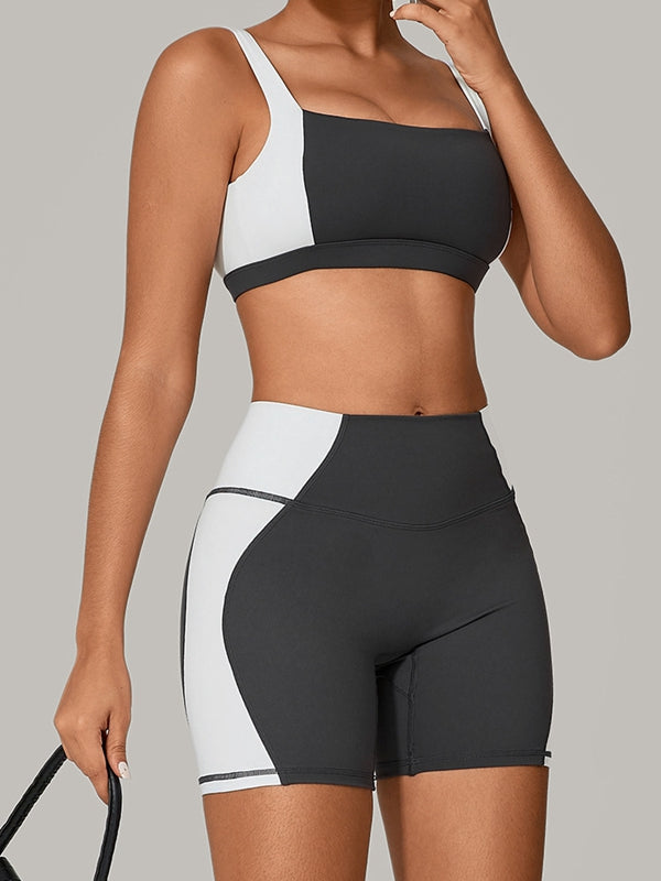 ZASUWA Female Contrast Color Short Tracksuit