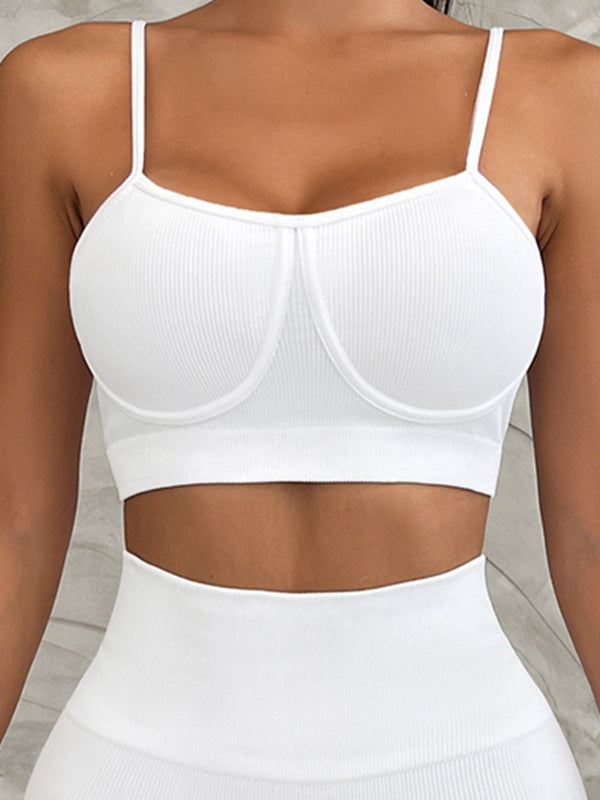 ZASUWA Female Ribbed Push-up Short Tracksuit