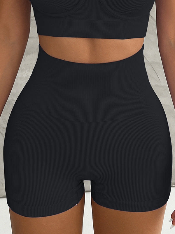 ZASUWA Female Ribbed Push-up Short Tracksuit