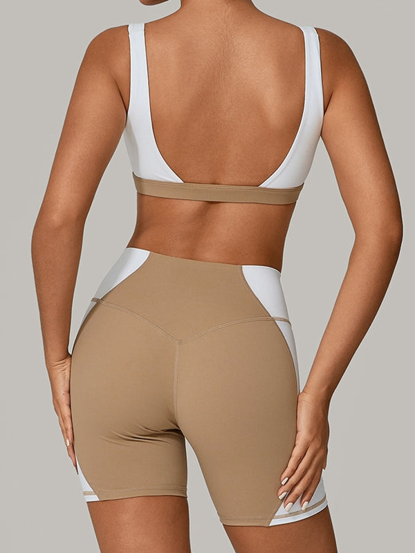 ZASUWA Female Contrast Color Short Tracksuit
